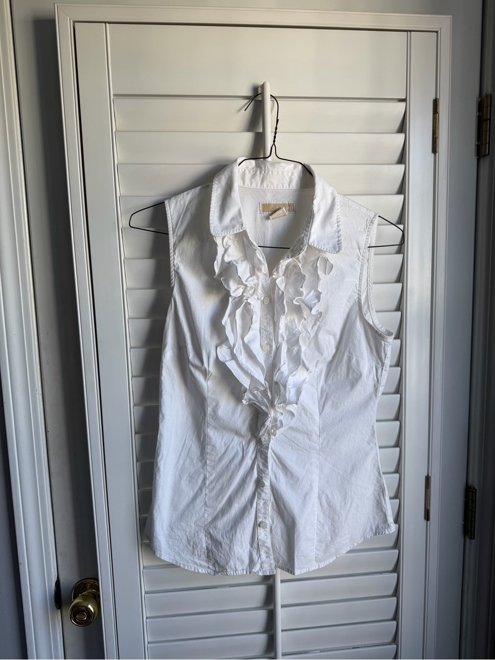 Michael Kors Ruffle Button Down Blouse sz 10